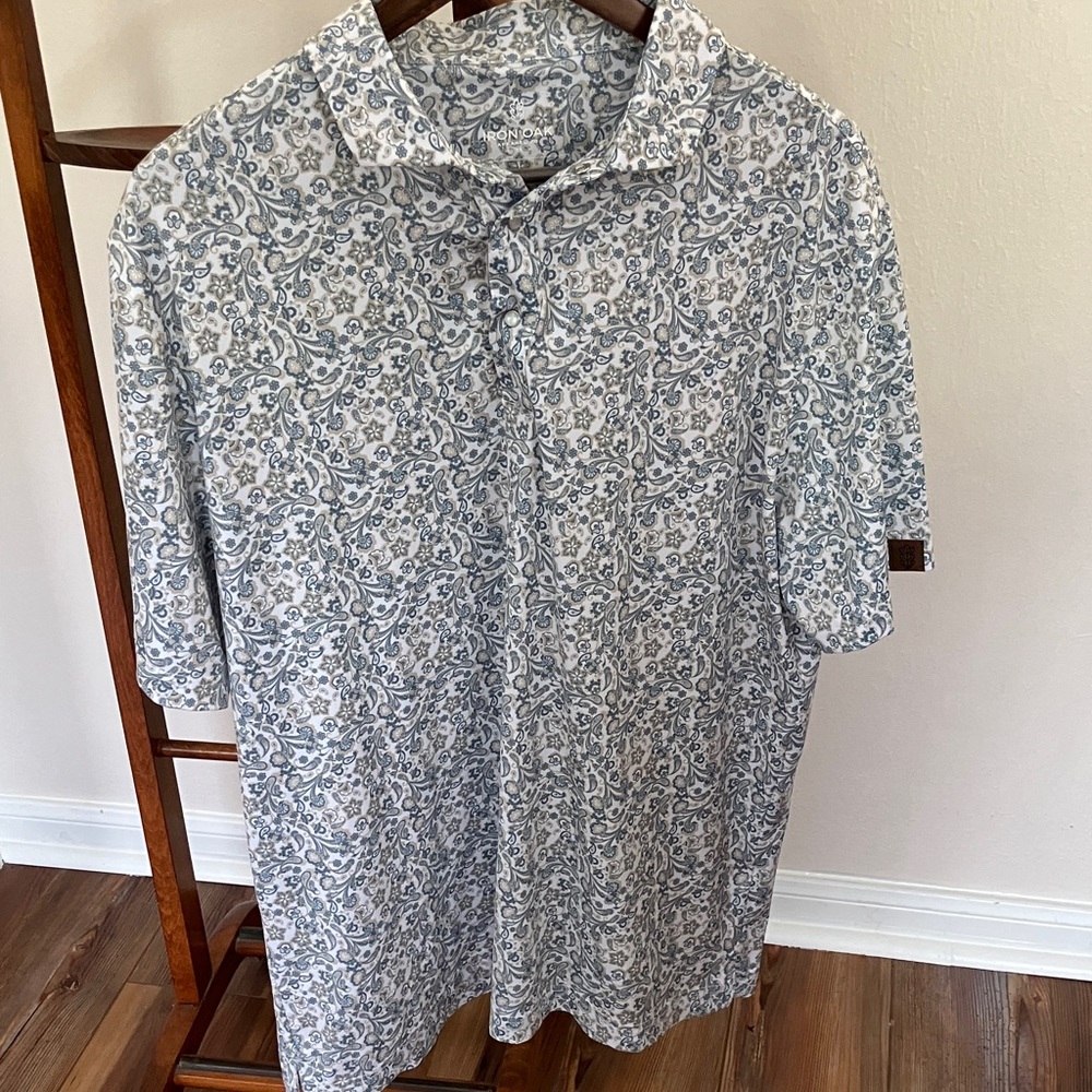 Elegant Blue and White Men's Polo Shirt